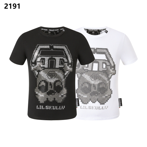 LIL SKULLY Pixel Skull Design T-Shirt Black White
