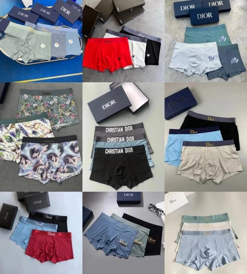 Christian Dior Men's Underwear Box Set - Premium Cotton Briefs