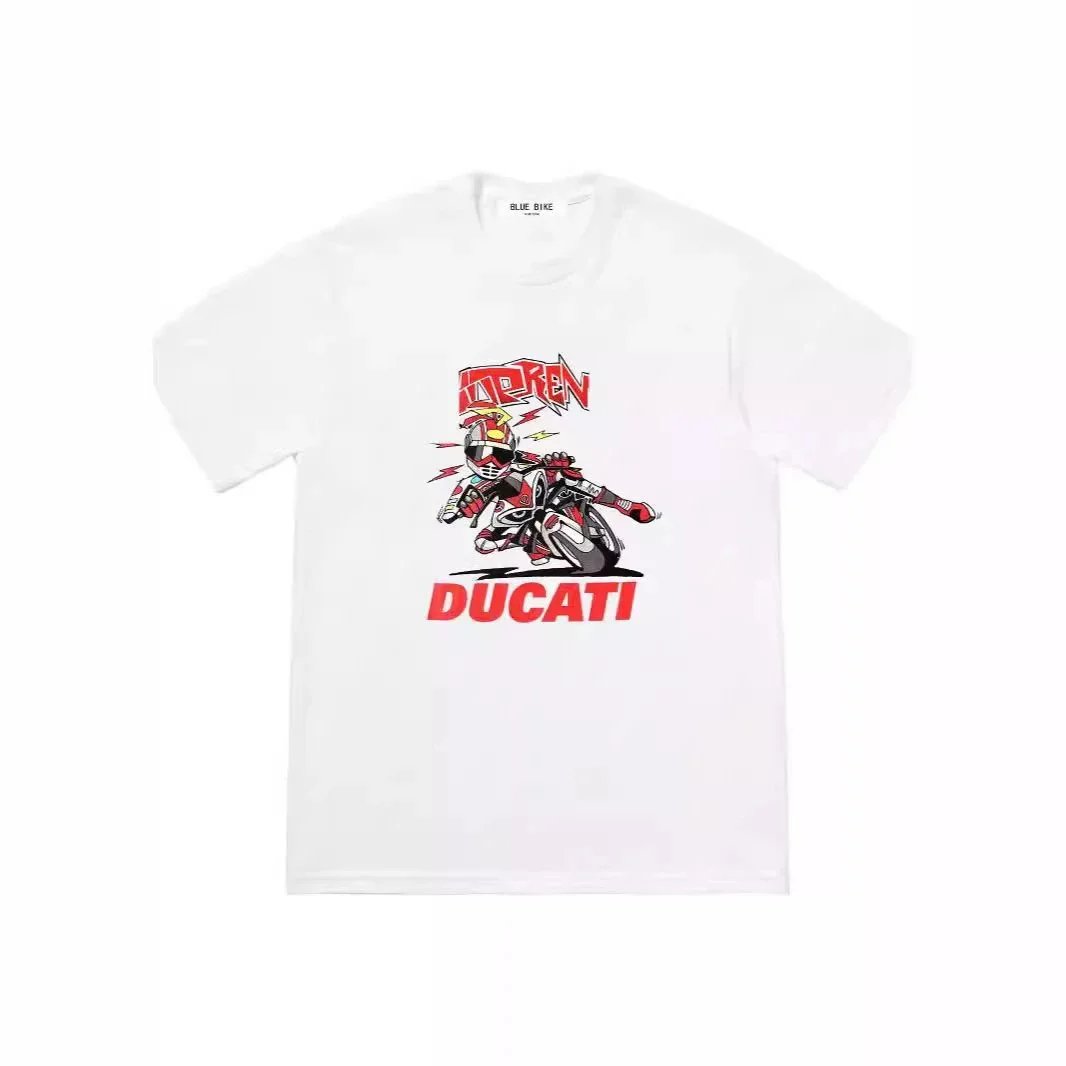 Ducati Racing T-Shirt with Cartoon Rider Design