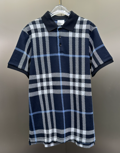 Classic Check Pattern Polo Shirt for Men