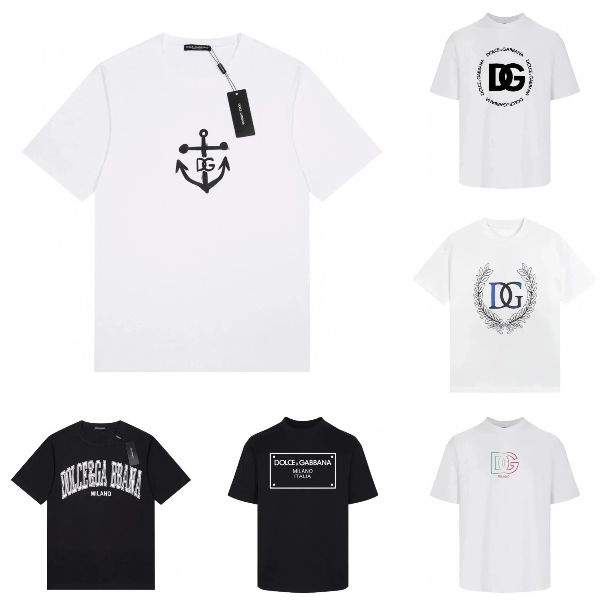 Dolce & Gabbana Logo T-Shirt Men's Fashion White Black