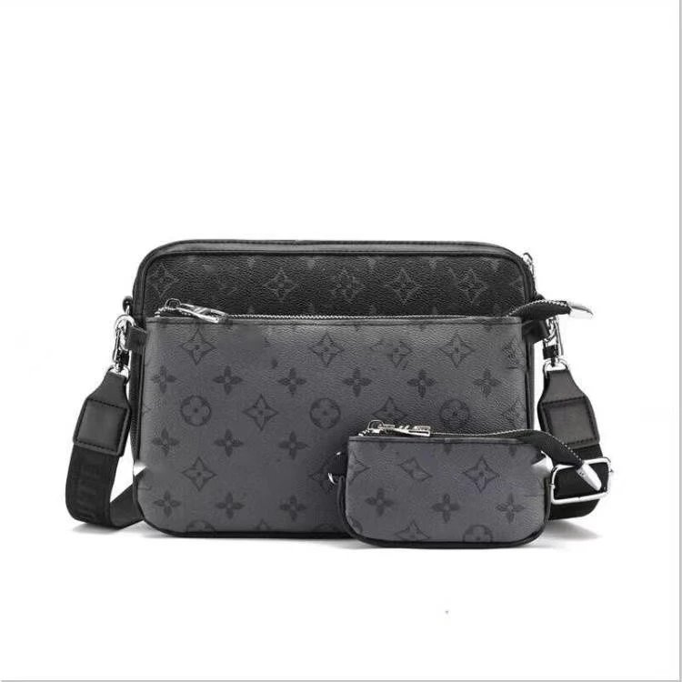 LV Monogram Canvas Crossbody Bag with Pouch