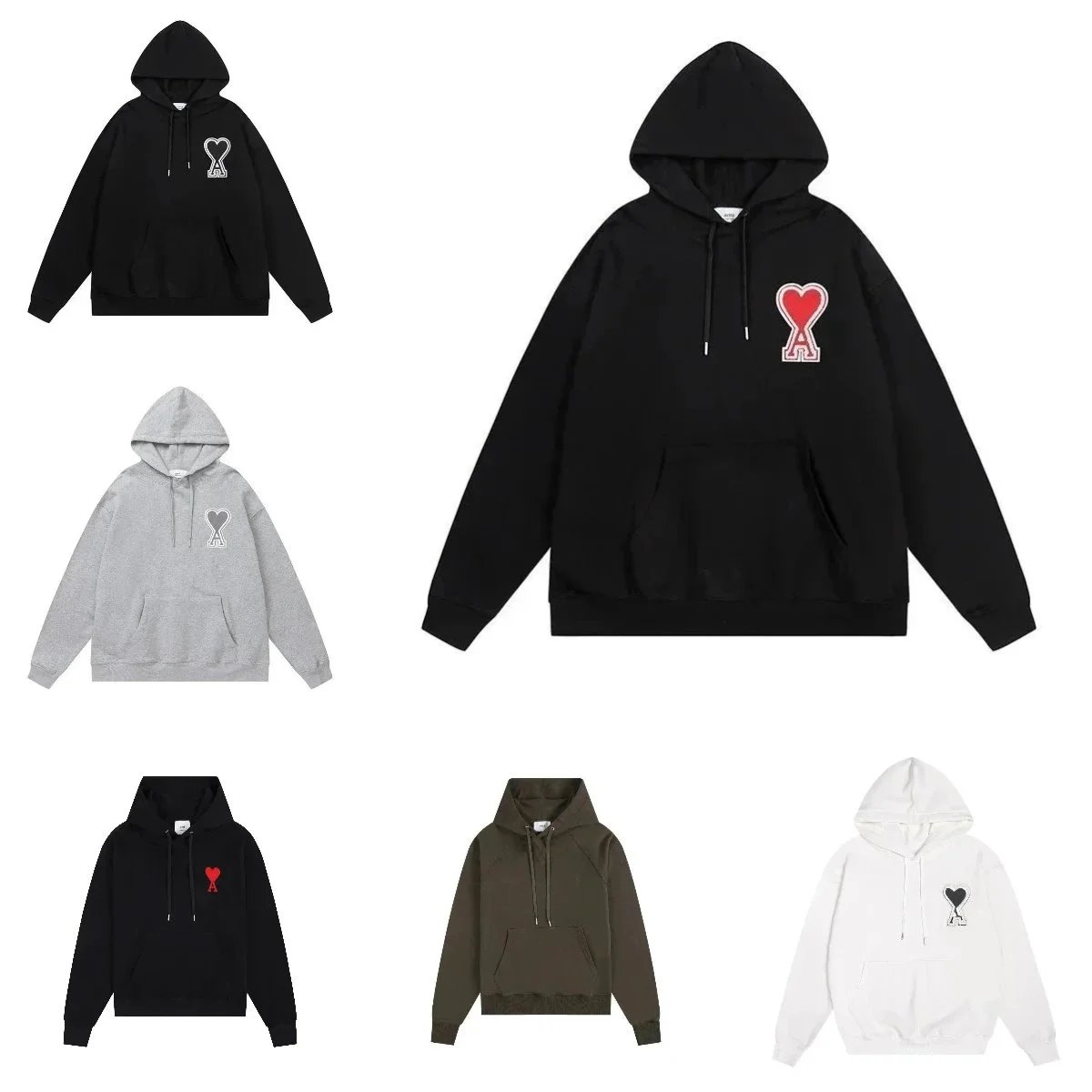 BAPE Heart Logo Hoodie Sweatshirt Unisex Streetwear