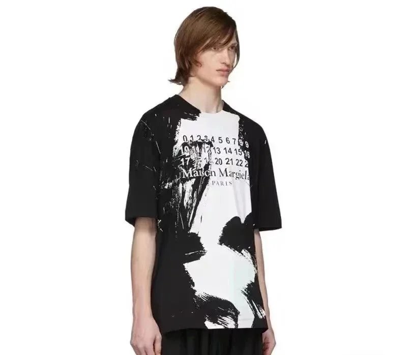 Maison Margiela Black and White Printed T-Shirt