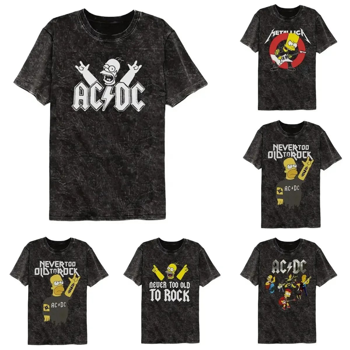 The Simpsons AC DC Rock T-Shirt Collection