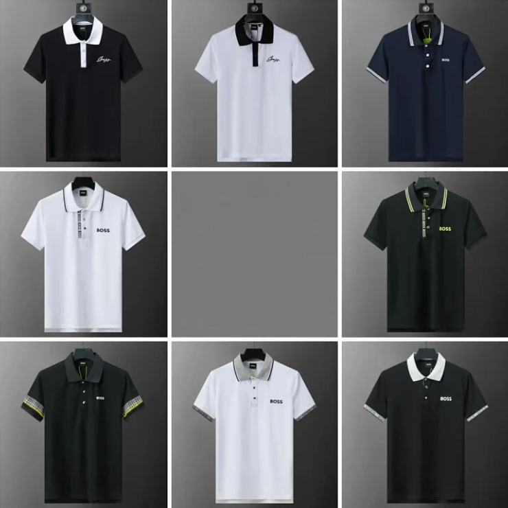 BOSS Men's Polo Shirts Classic Cotton Short Sleeve
