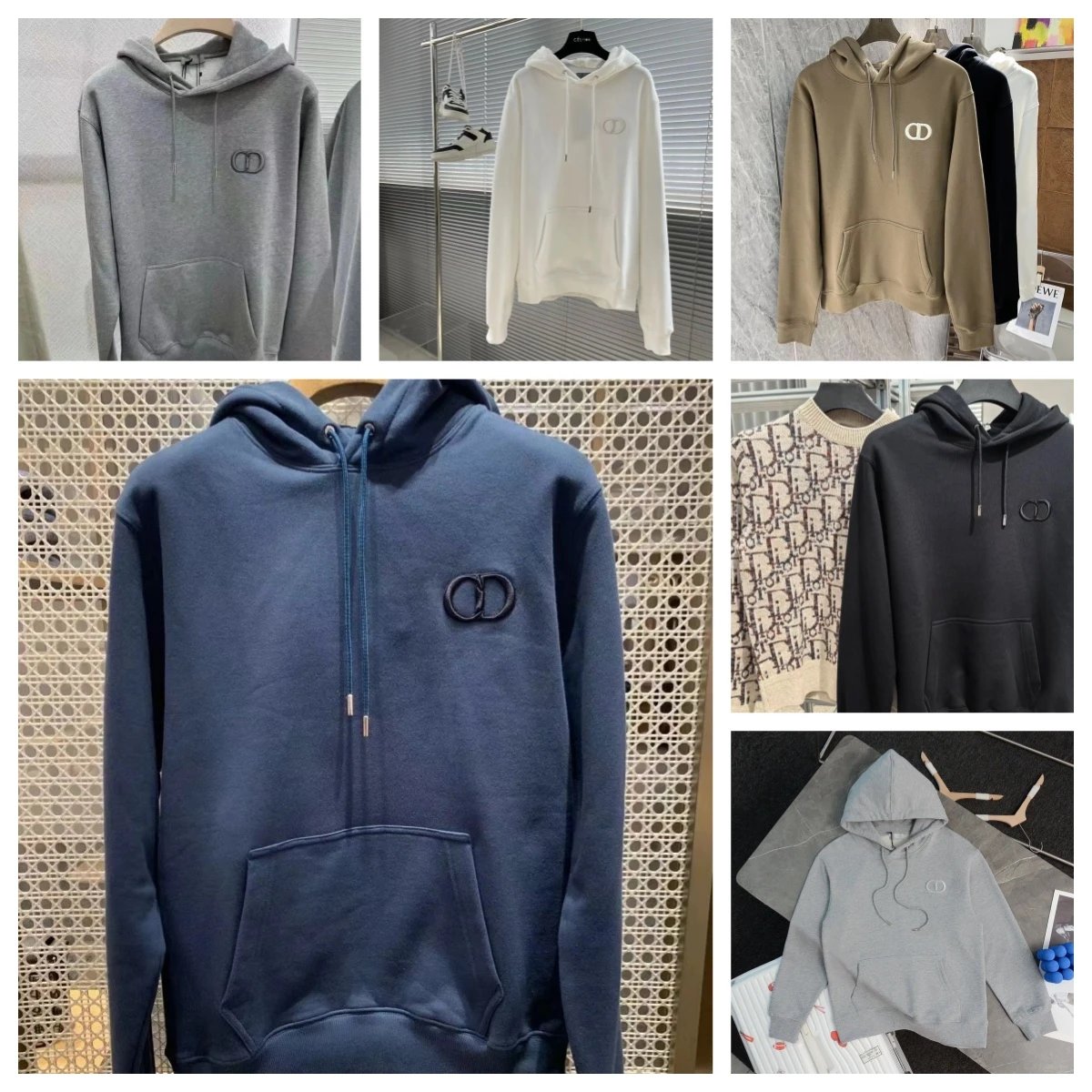 Dior Hoodie Sweatshirt Men Women Logo Print Casual Hooded Pullover