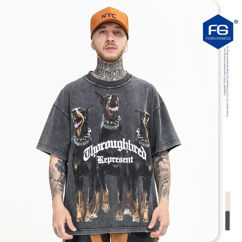 Thoroughbred Represent Dog Print T-Shirt by Forgiveness