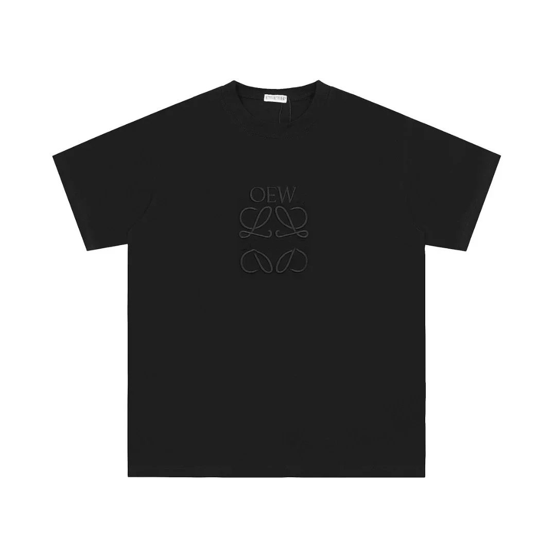 OFF-WHITE Black T-Shirt with Embroidered Logo