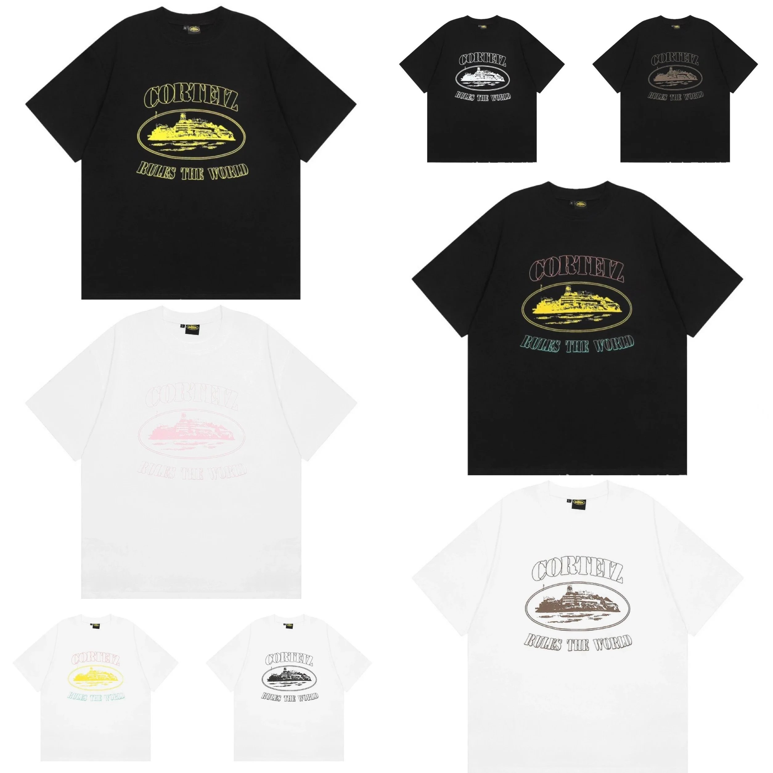 CORIEVZ Rules The World T-Shirt Black White Oversized Graphic Tee