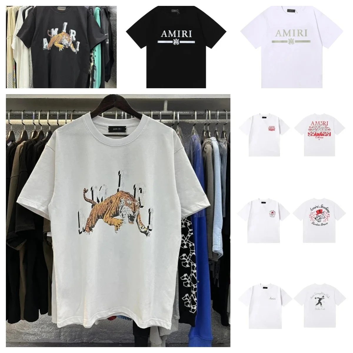AMIRI Tiger Logo T-Shirt Men's Streetwear Fashion