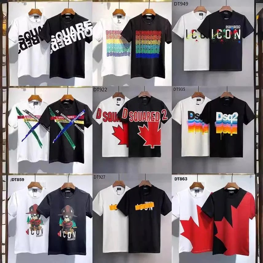 DSQUARED2 T-Shirts Men Fashion Logo Print Casual Summer Tops