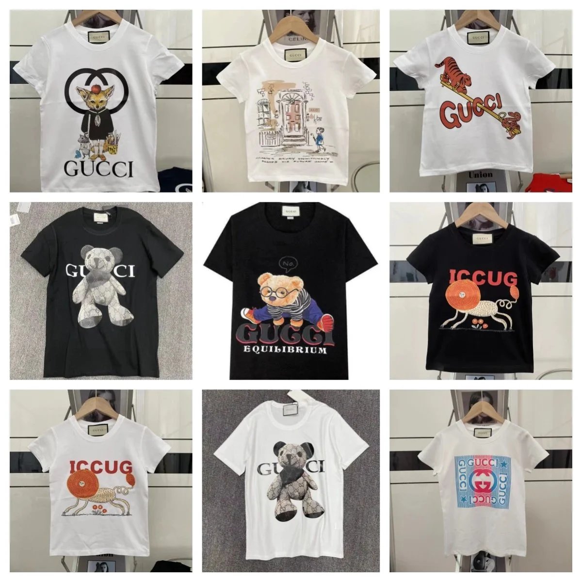 Gucci T-Shirts with Bear and Animal Prints for Men and Women
