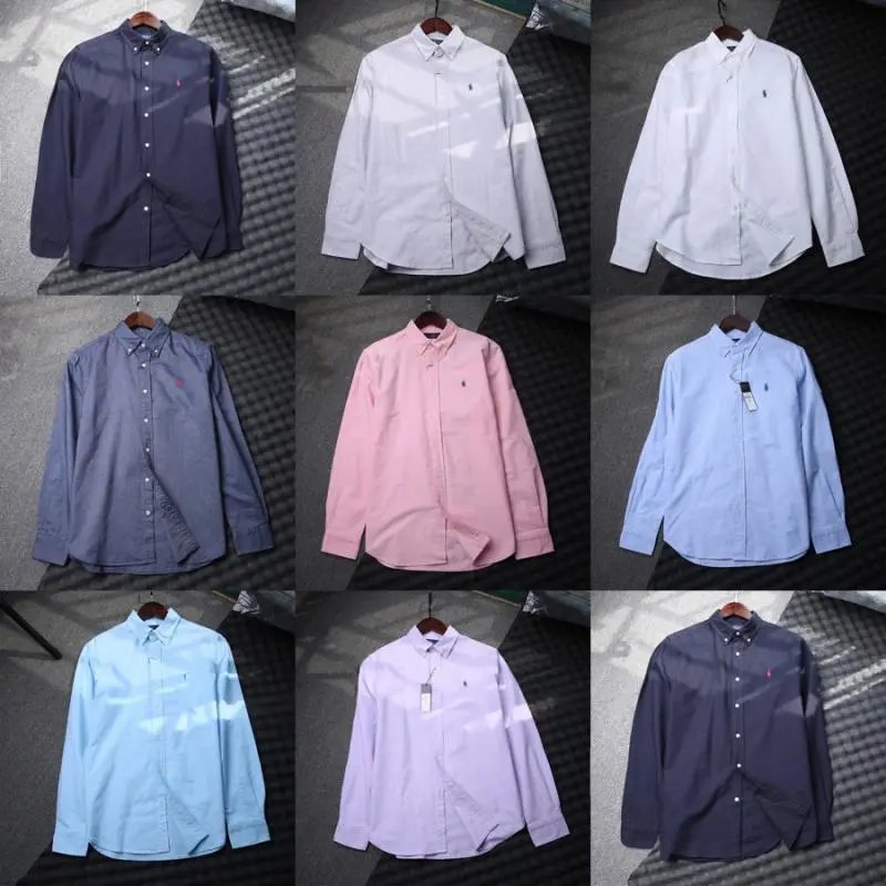 Men's Long Sleeve Button Down Shirt Classic Fit Cotton Oxford