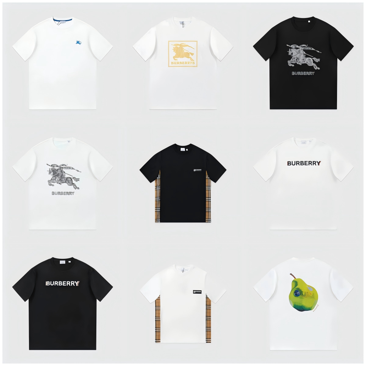 Burberry T-Shirts Collection Men's Fashion Brand Logo Tee