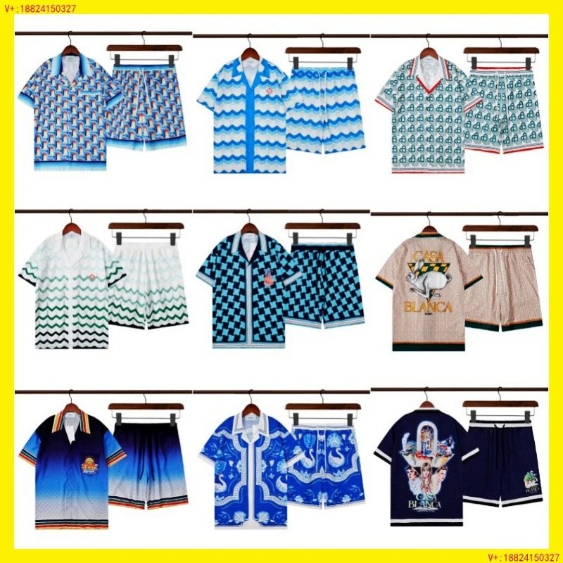 Casa Blanca Men's Printed Shirt and Shorts Sets