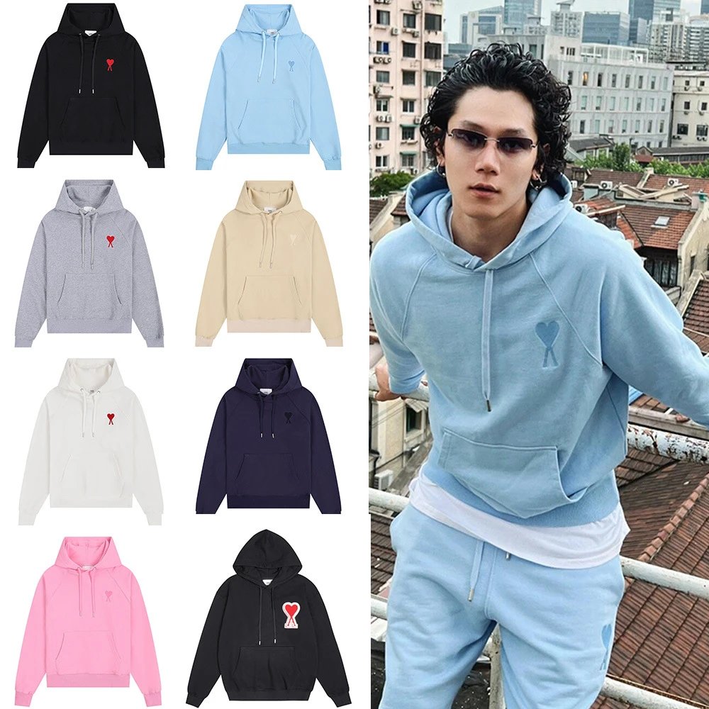 CDG Heart Logo Hoodie Sweatshirt Unisex Streetwear Fashion
