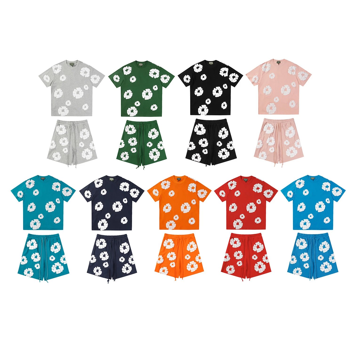 BAPE Flower Camo T-Shirt and Shorts Set