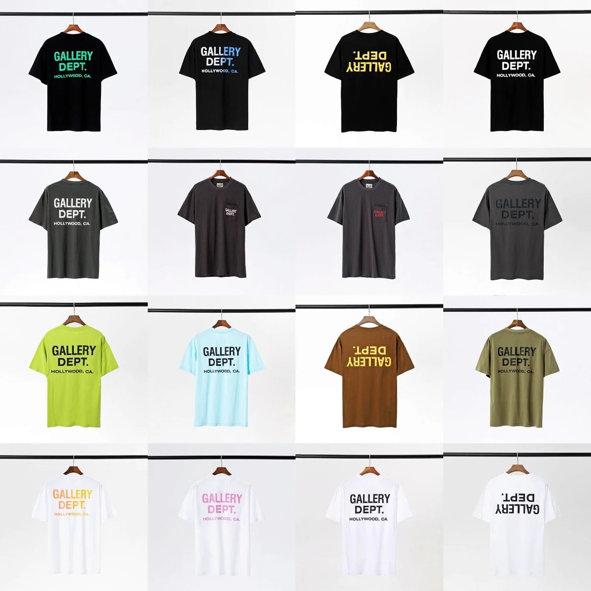 Gallery Dept T-Shirt Hollywood CA Logo Tee Men Women Streetwear