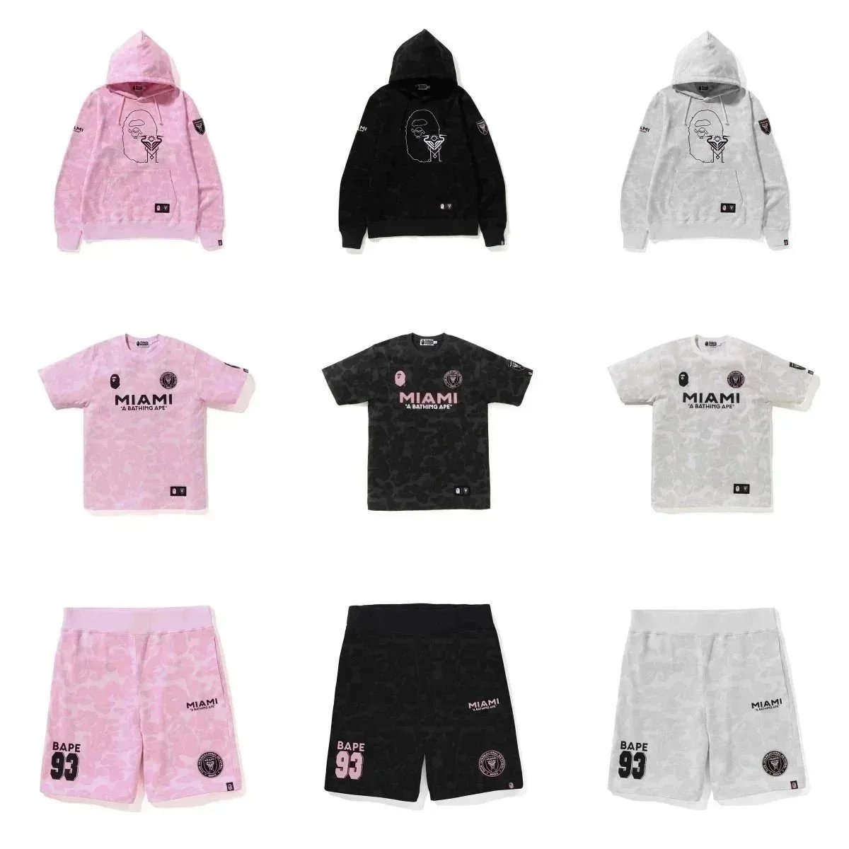 BAPE x Miami Collection Hoodies T-Shirts Shorts