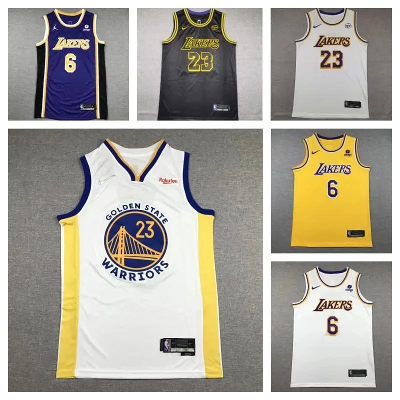 NBA Lakers and Warriors Jersey Men's Basketball Jersey 23 6