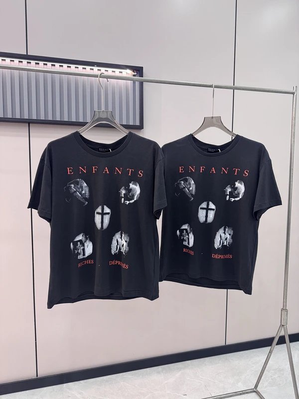 ENFANTS Riches Deprimes Black T-Shirt Graphic Print Men's Fashion