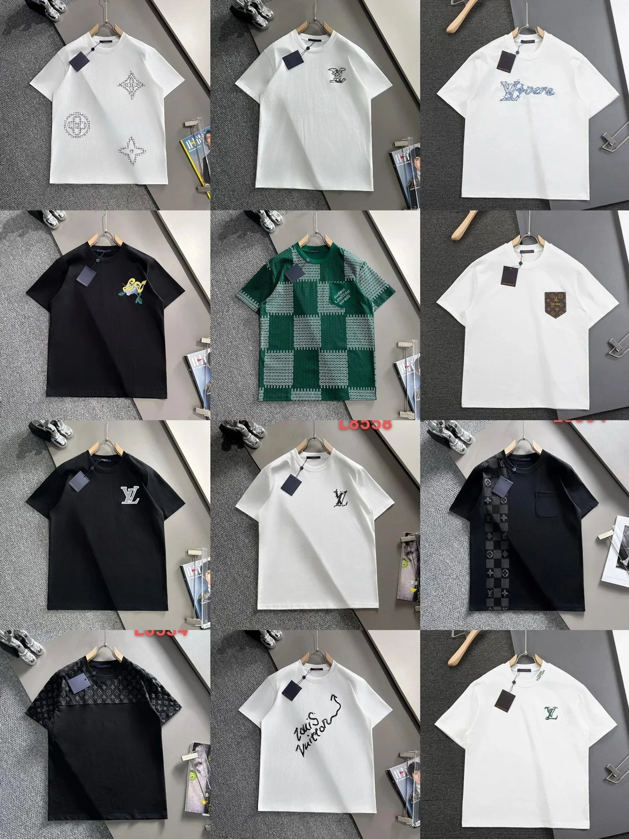 Luxury Louis Vuitton T-Shirts for Men Fashion Brand Logo Print Casual Wear