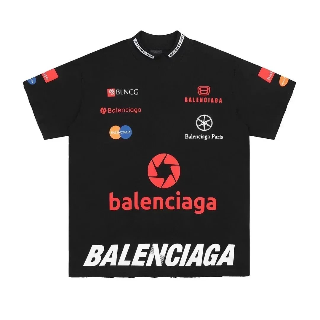 Balenciaga Logo Print Black T-Shirt