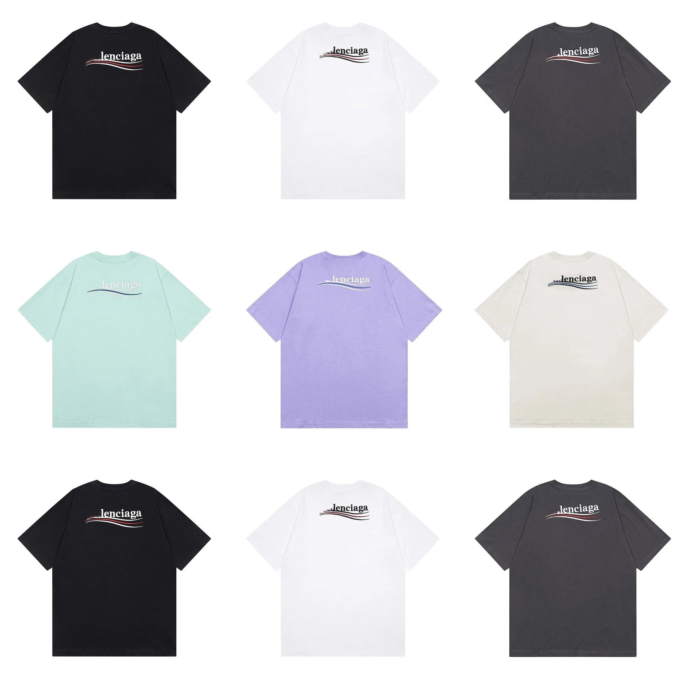 Lenciaga Logo Print T-Shirt Unisex Fashion Casual Top
