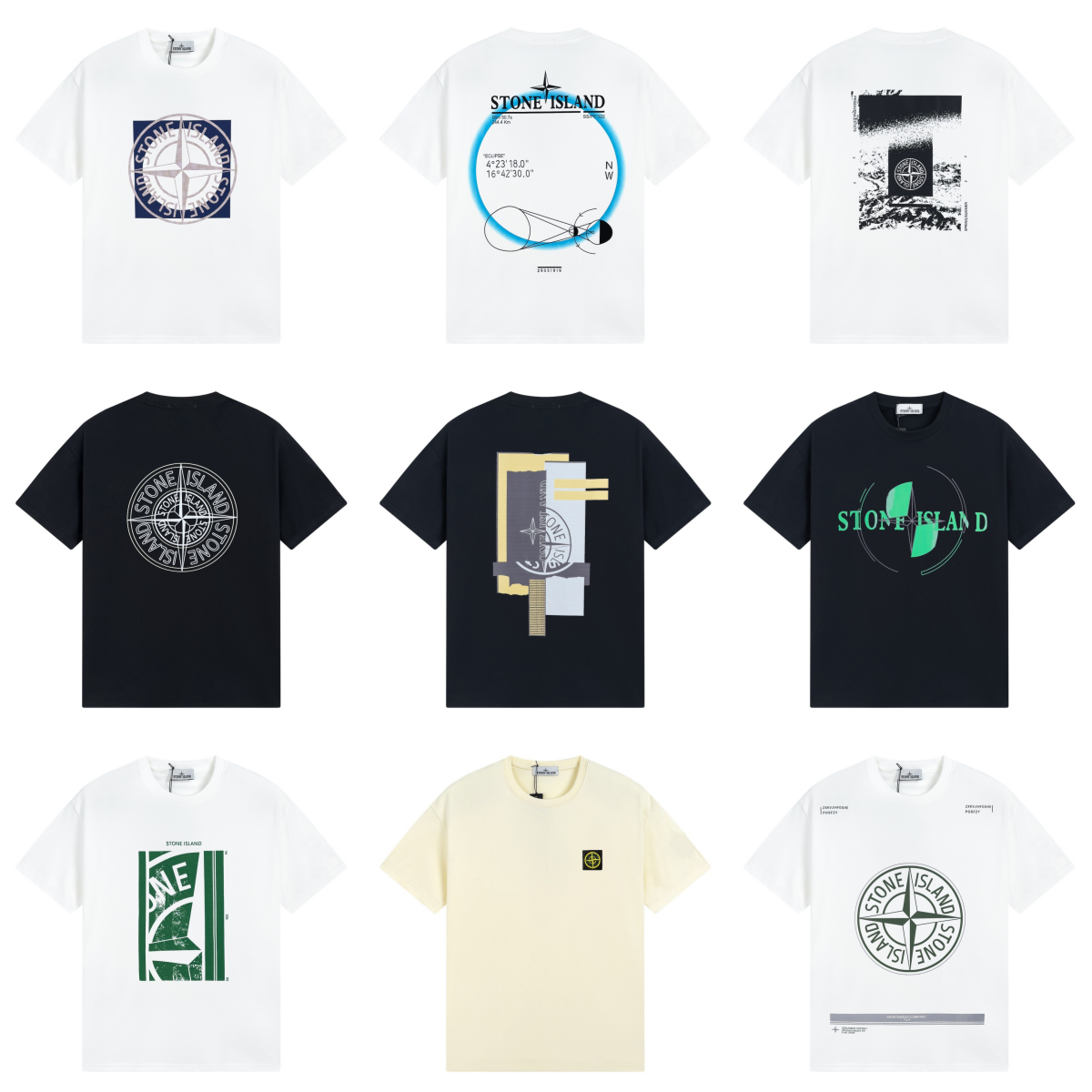 Stone Island T-Shirts Men's Graphic Tees Casual Wear
