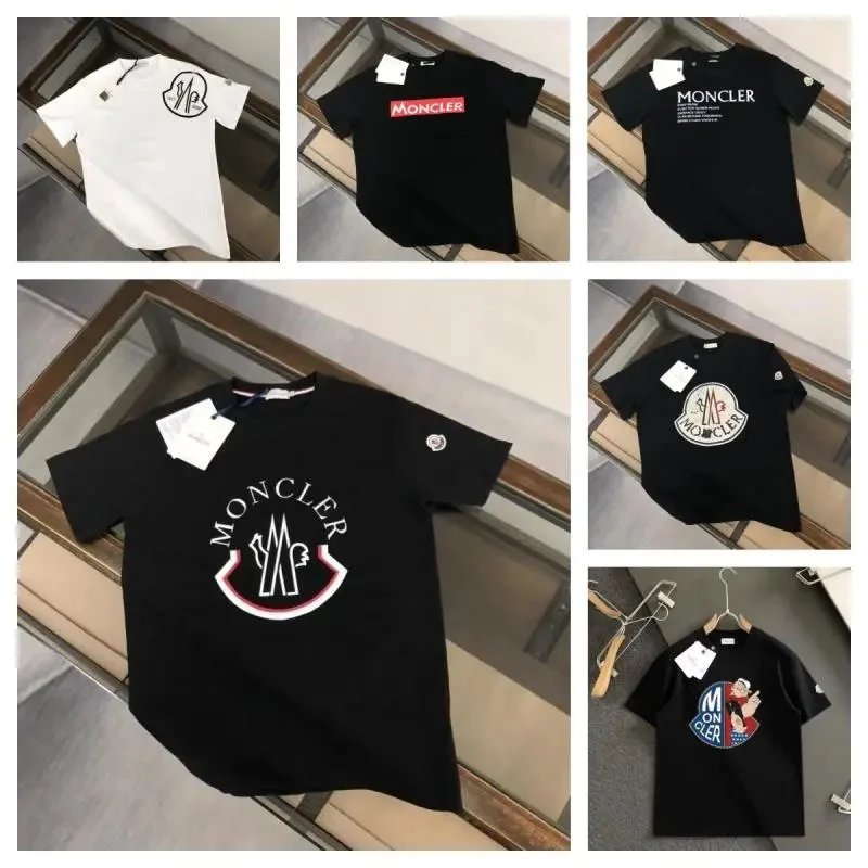 Moncler T-Shirts Men's Casual Logo Print Cotton Tees