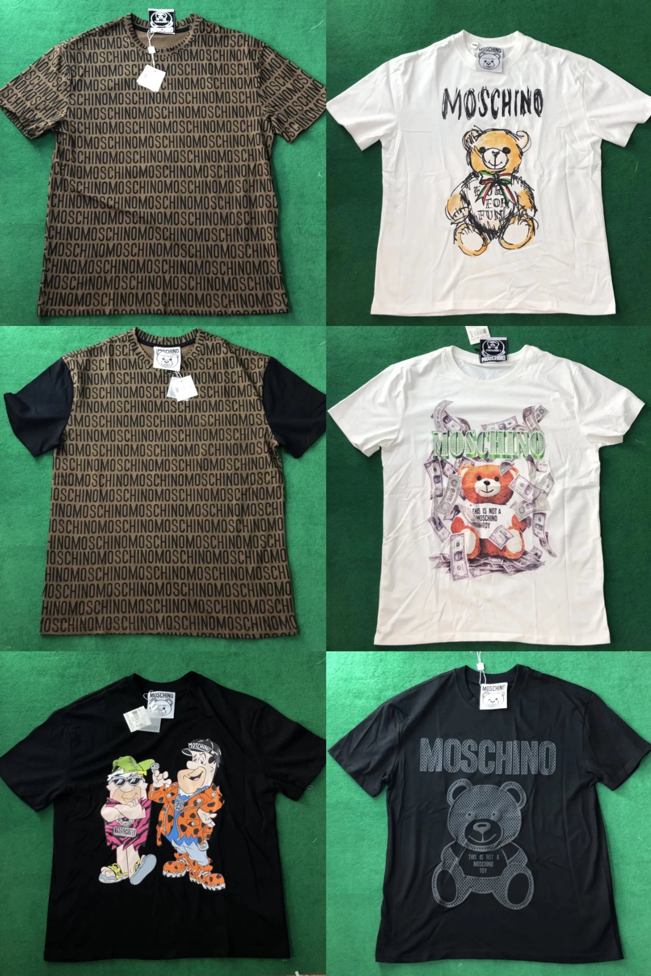 Moschino T-Shirts with Bear and Logo Print