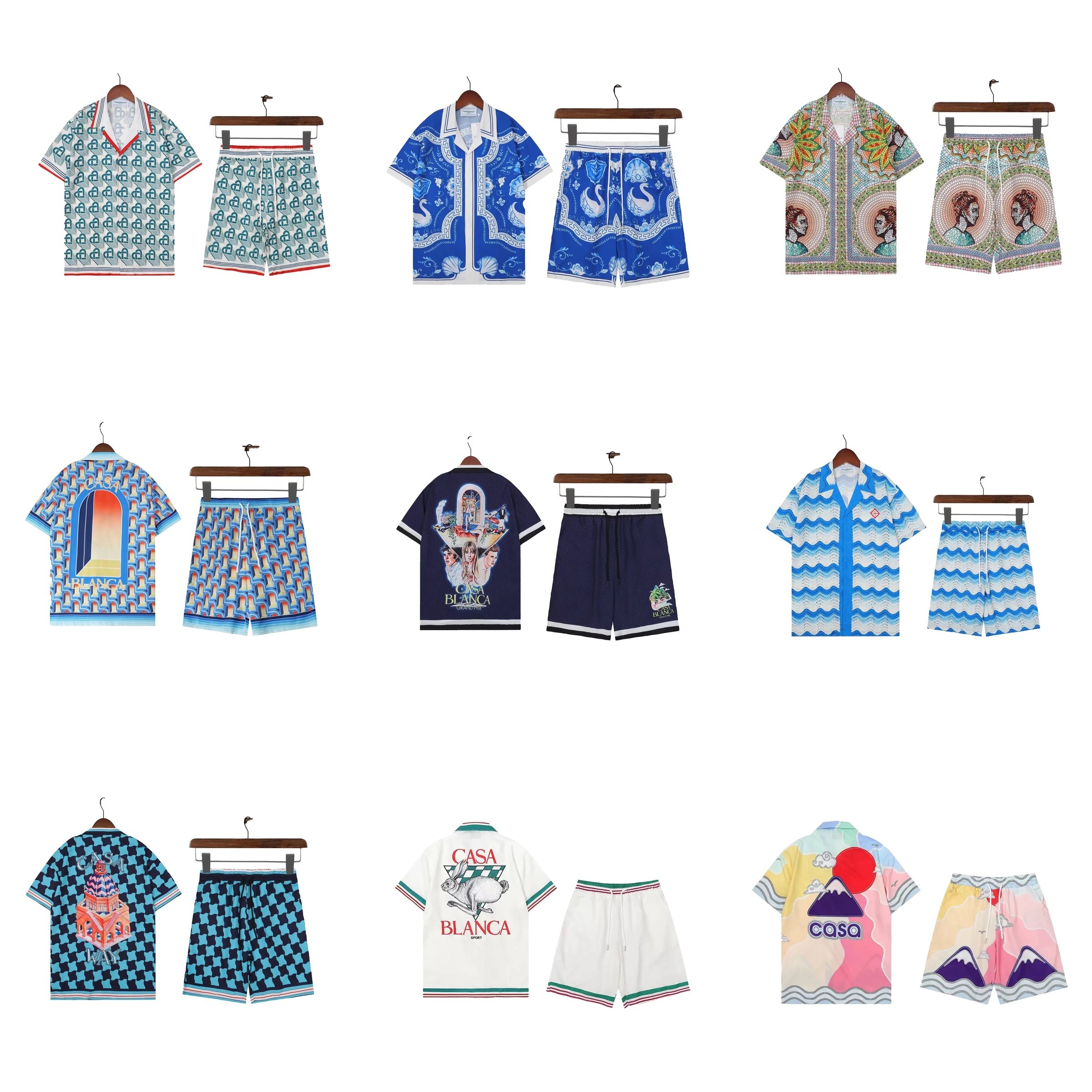 Casa Blanca Men's Printed Swimwear Sets Summer Beach Outfits