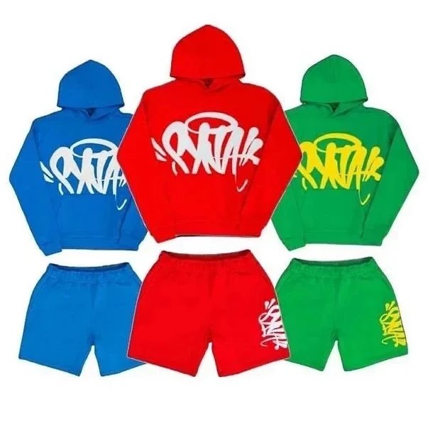 RATAK Hoodie and Shorts Set in Blue Red Green Colors