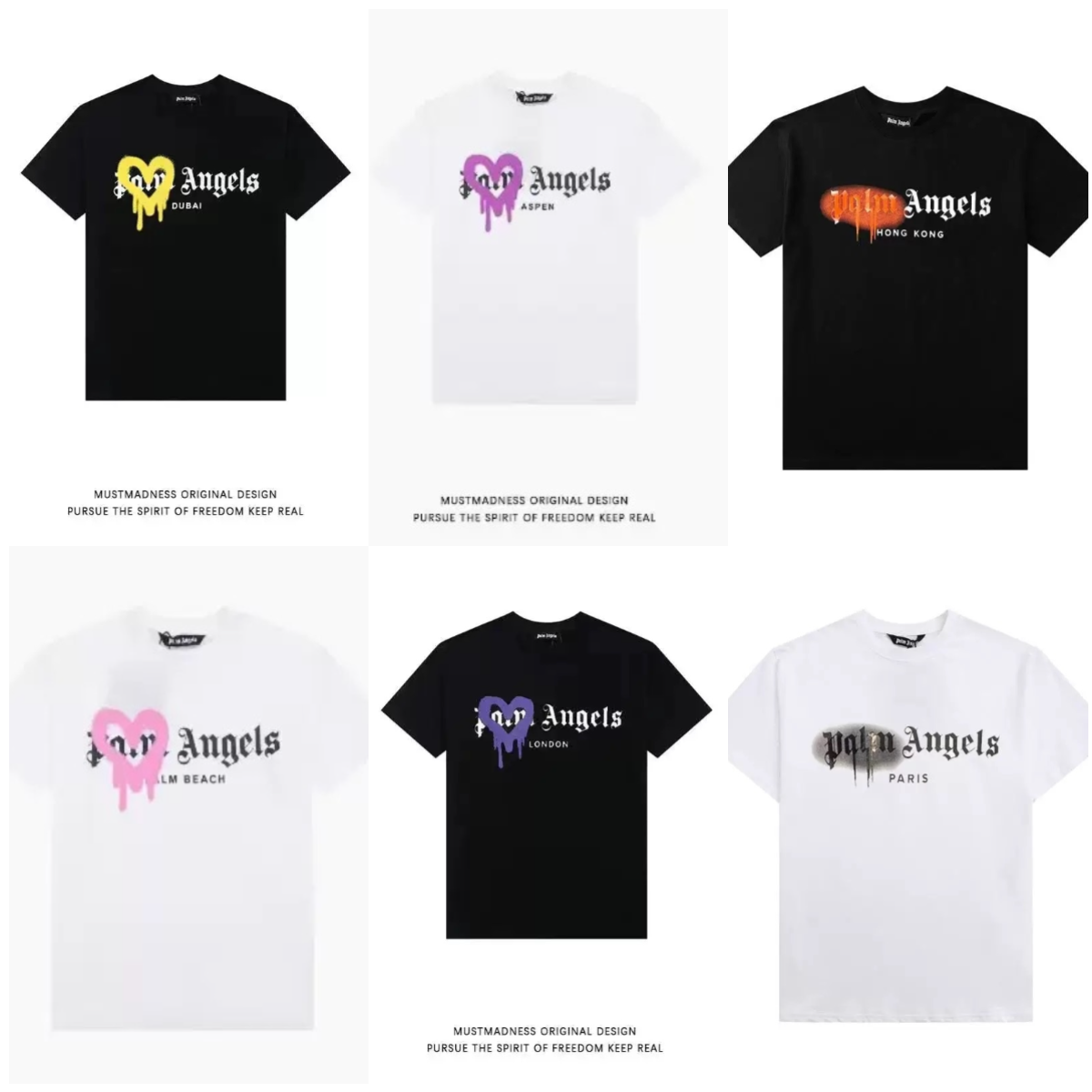 Palm Angels T-Shirt Collection Dubai Aspen Hong Kong London Paris