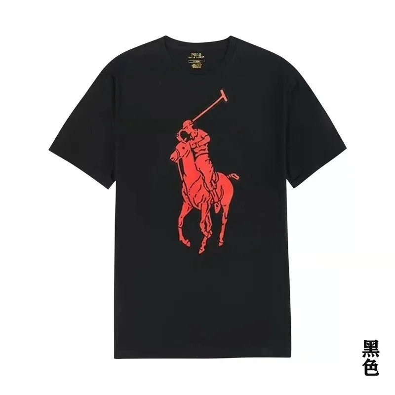 Big Pony Logo T-Shirt Black Men's Casual Wear