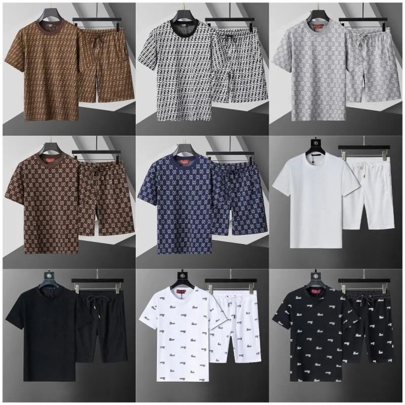 Men's Casual Short Sleeve Pajama Sets with Patterned Designs