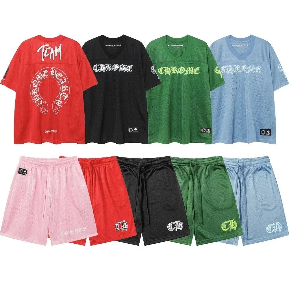 Chrome Hearts Team Chrome Mesh T-Shirt and Shorts Set