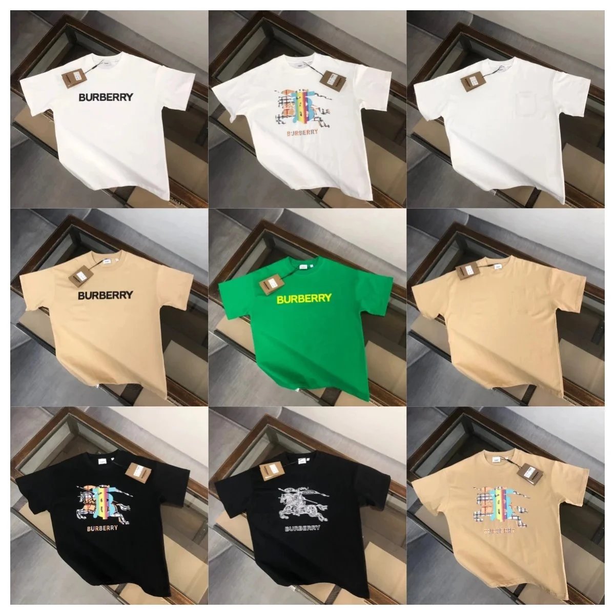 Burberry Logo Print T-Shirt Men's Casual Fashion Tee