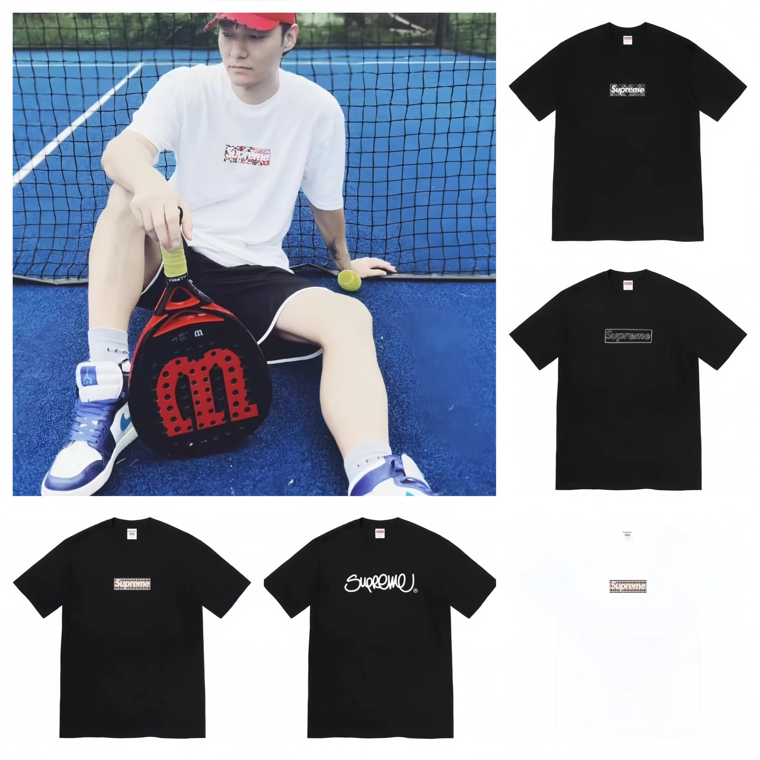 Supreme Box Logo T-Shirt Black White Streetwear
