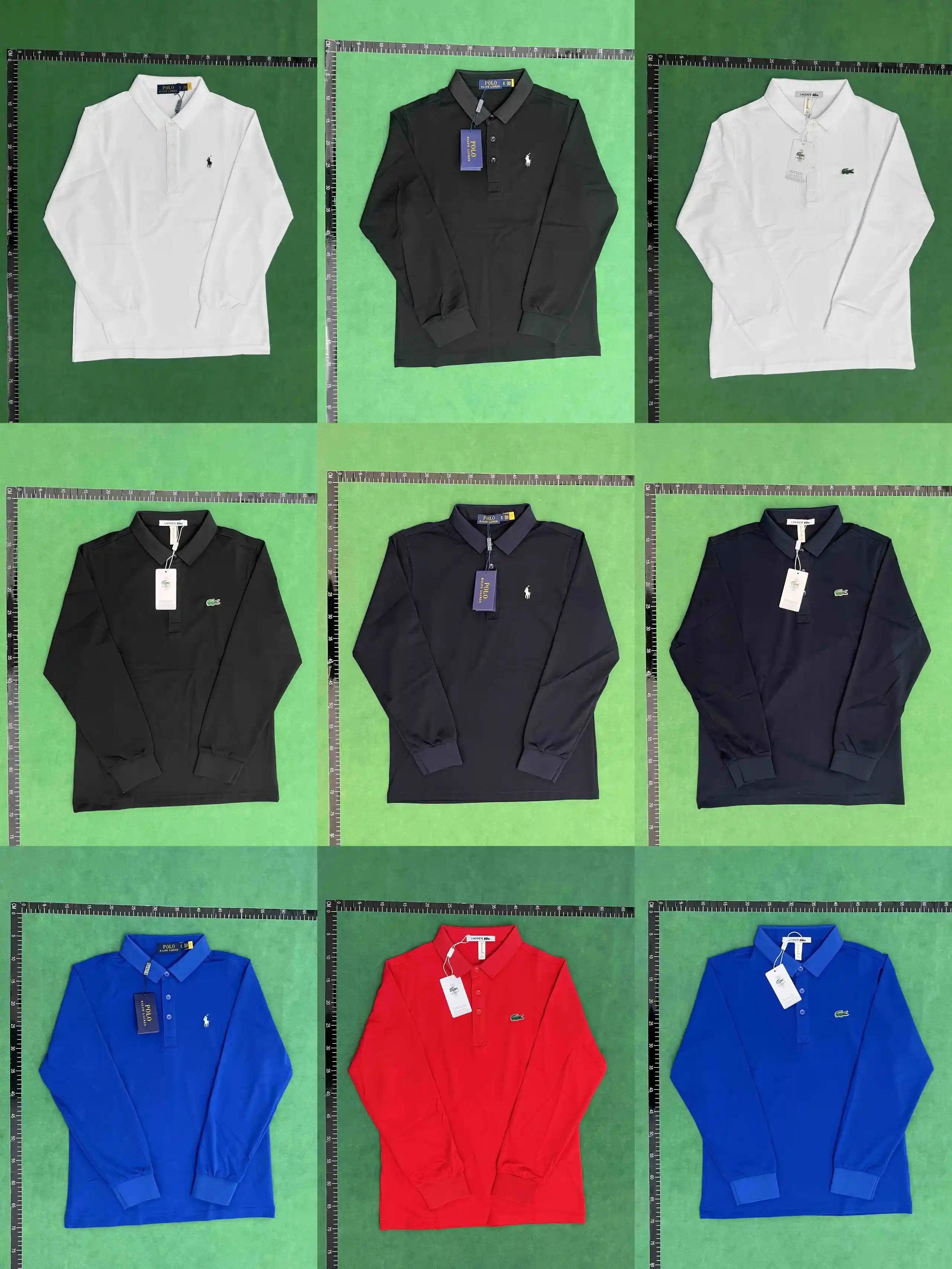 Long Sleeve Polo Shirts for Men - Classic Fit with Logo
