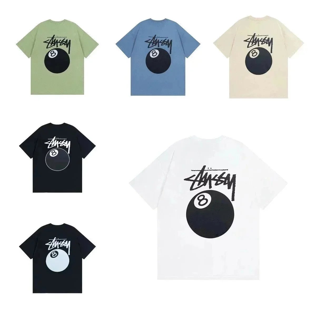 Stussy 8 Ball T-Shirt Classic Logo Design
