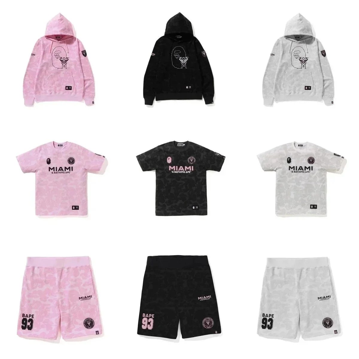 BAPE x Miami Collection Hoodies T-Shirts Shorts