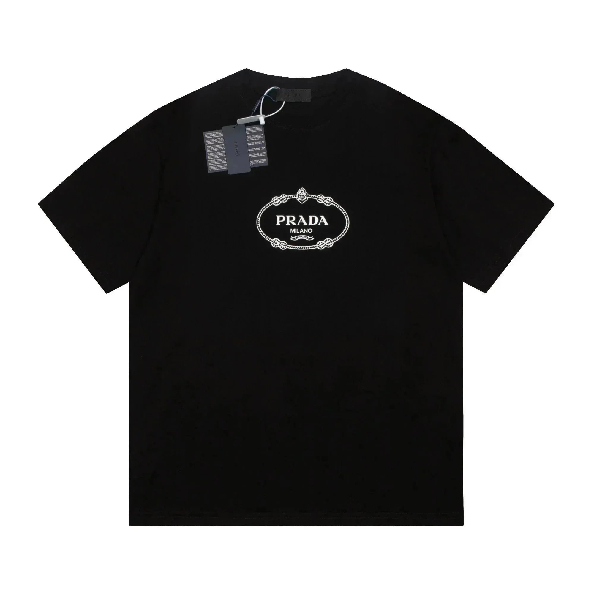 Prada Milano Logo T-Shirt Black Men's Fashion