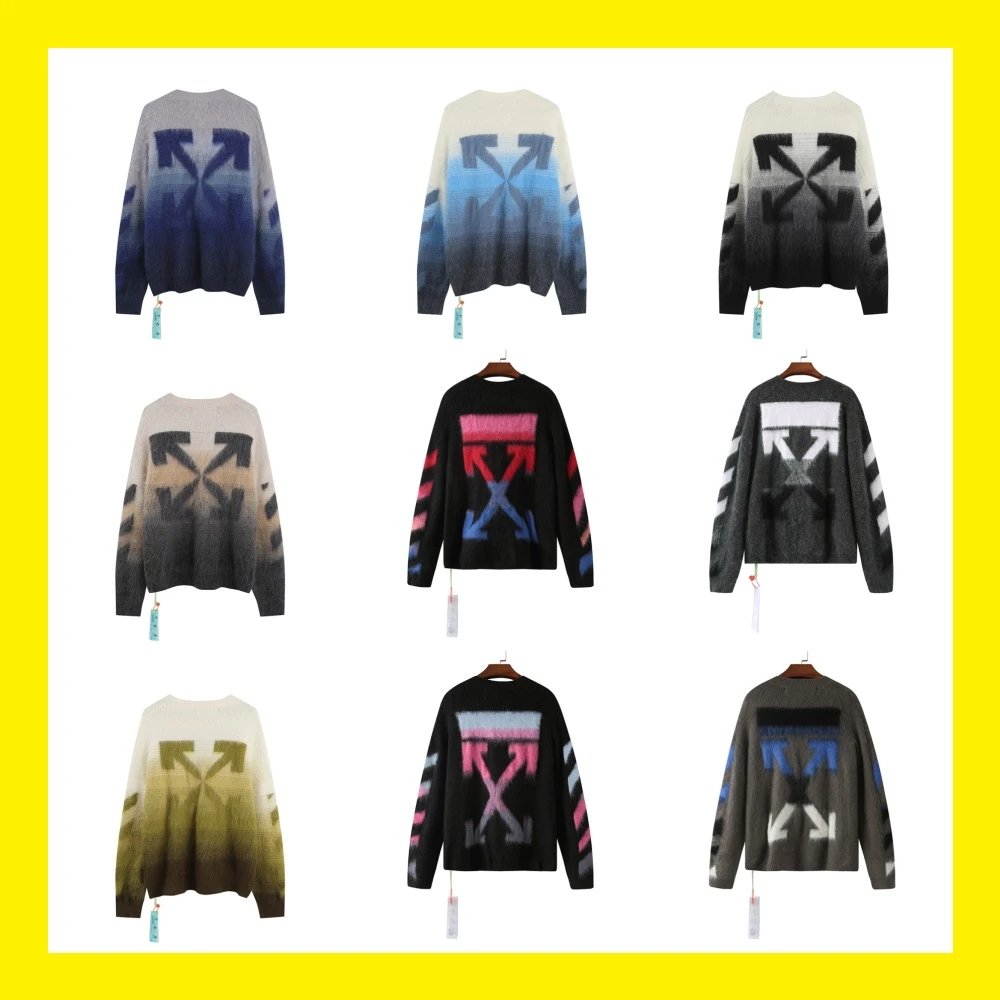 Off-White Arrow Print Oversized Knit Sweater
